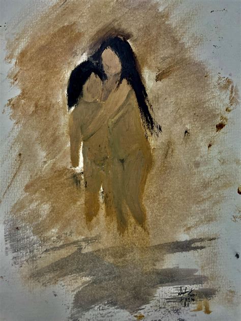 Emotionally Intimate Drawing Of A Brother And Sister With No Faces Emotionally Intimate Drawing Of A Brother And Sister With No Faces